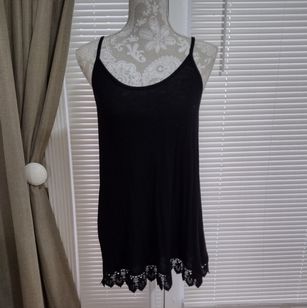 BLACK RACER BACK STRAPPY TUNIC